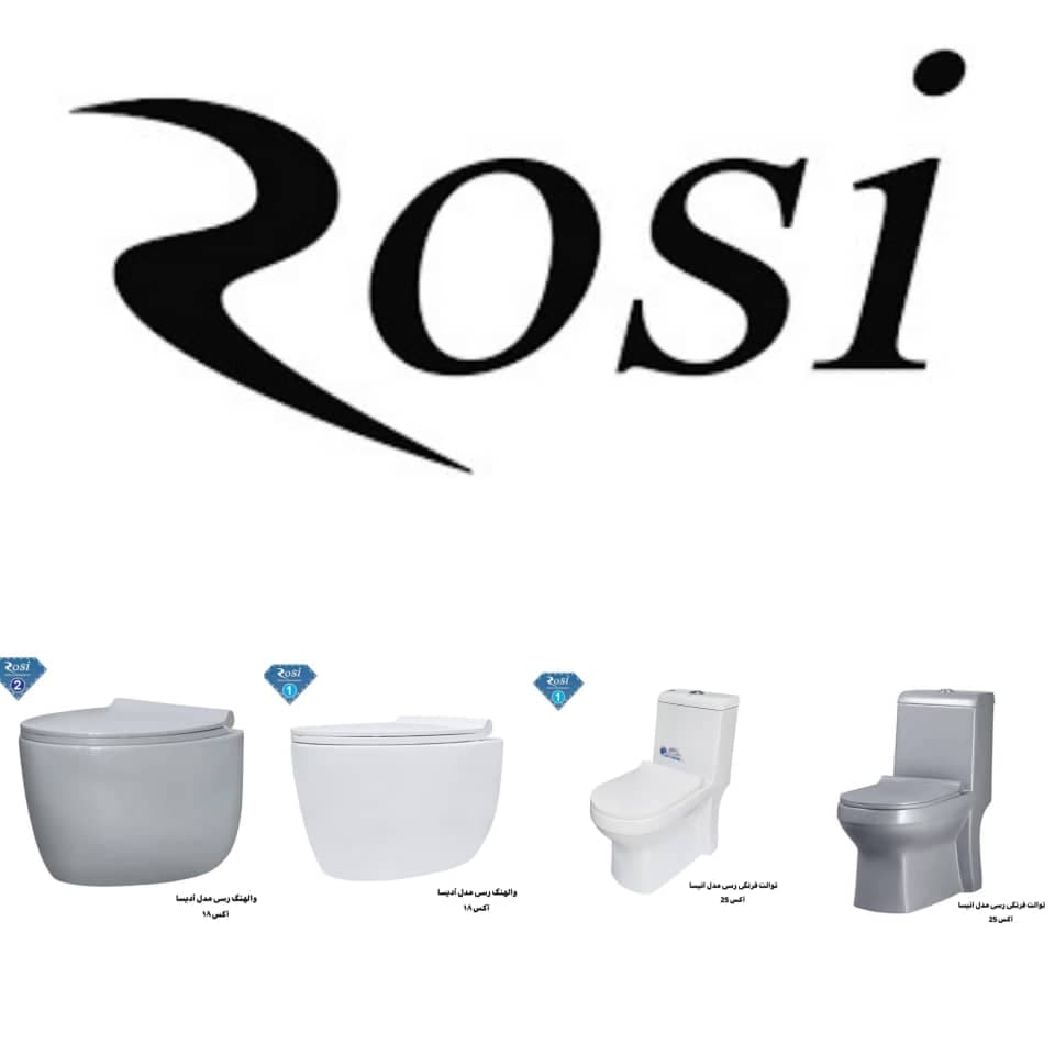 توالت فرنگی رسی مدل مدیسا طوسی Rosi — تصویر ۵