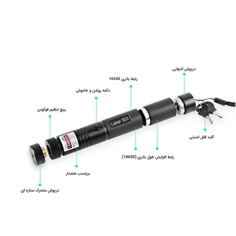 لیزر پوینتر گرین مدل RL-303 — تصویر ۶