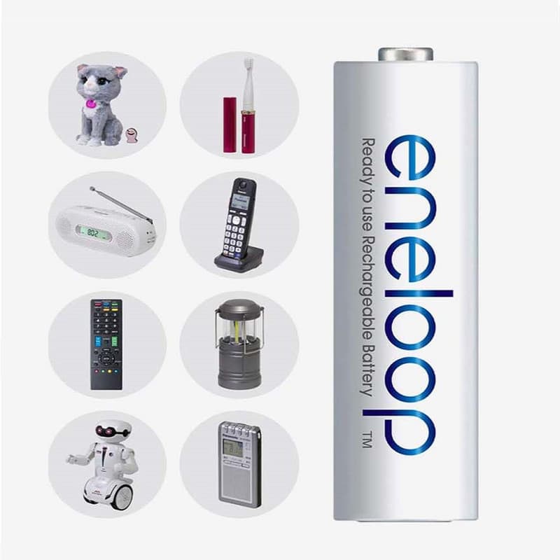 باتری قلمی قابل شارژ مدل eneloop BK-3MCCE2BT بسته دو عددی — تصویر ۶