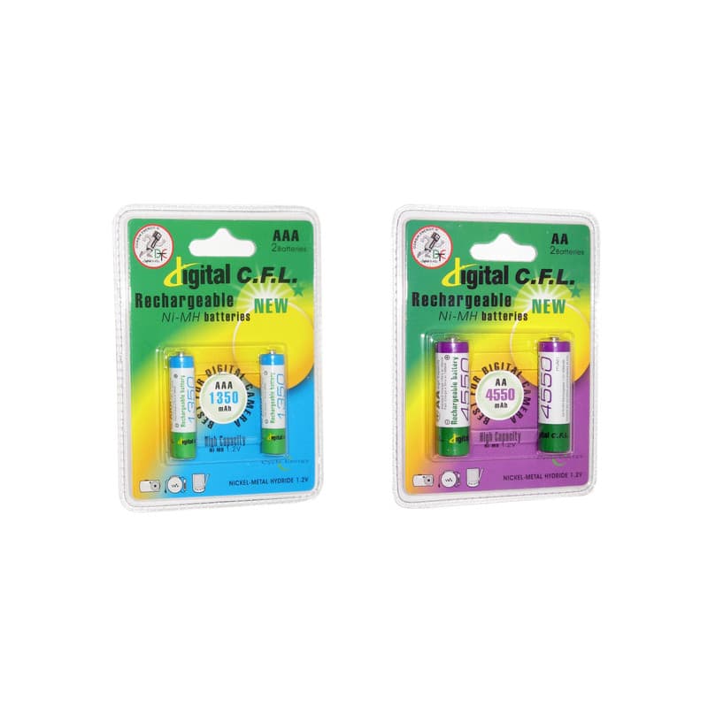 باتری قلمی و نیم قلمی قابل شارژ CFL مدل 45502700mAh بسته 4 عددی