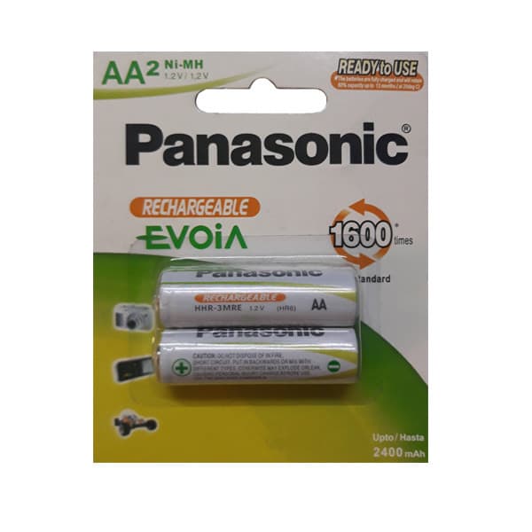 باتری قلمی قابل شارژ پاناسونیک مدل EVOIA 240mAh بسته 4 عددی — تصویر ۳