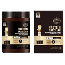 ماسک مو کراتینه و پروتئین برزیلی protein brazilian حجم 1000 میل فاقد سولفات