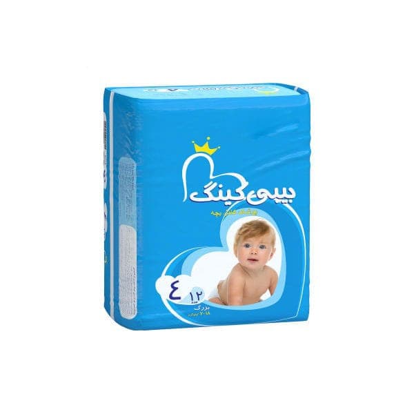پوشک بیبی کینگ سایز 4 بسته 12 عددی