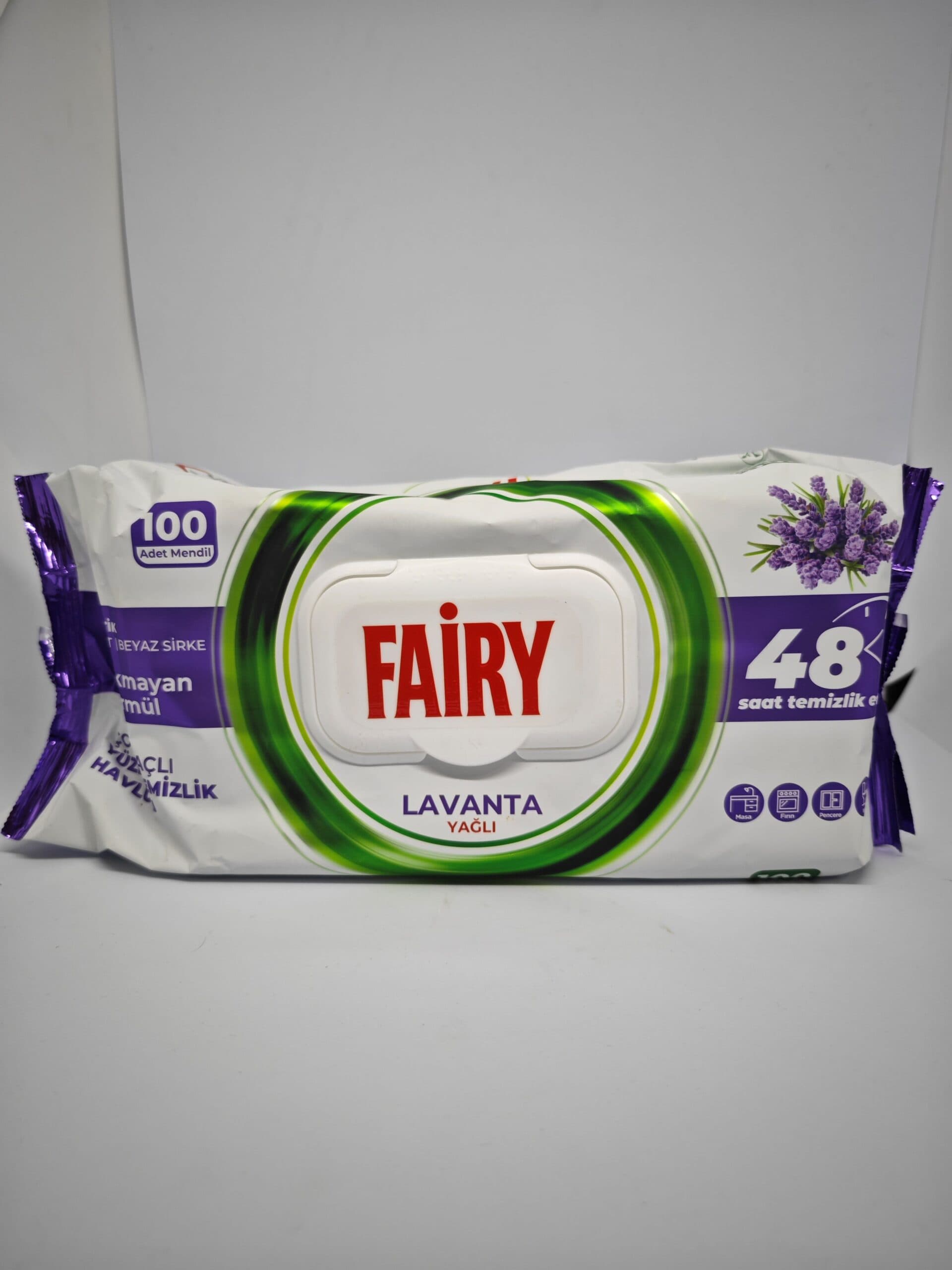 دستمال مرطوب سطوح فیری Fairy با رایحه اسطوخودوس بسته 100 عددی — تصویر ۶