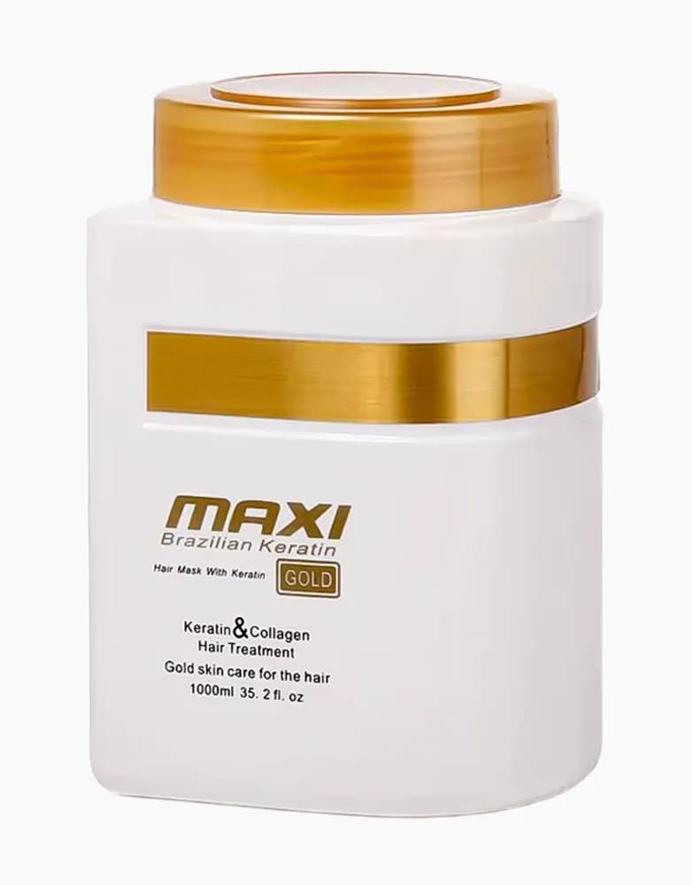 ماسک مو مکسی سری Brazilian keratin مدل GOLD | حجم 1000 میل — تصویر ۵