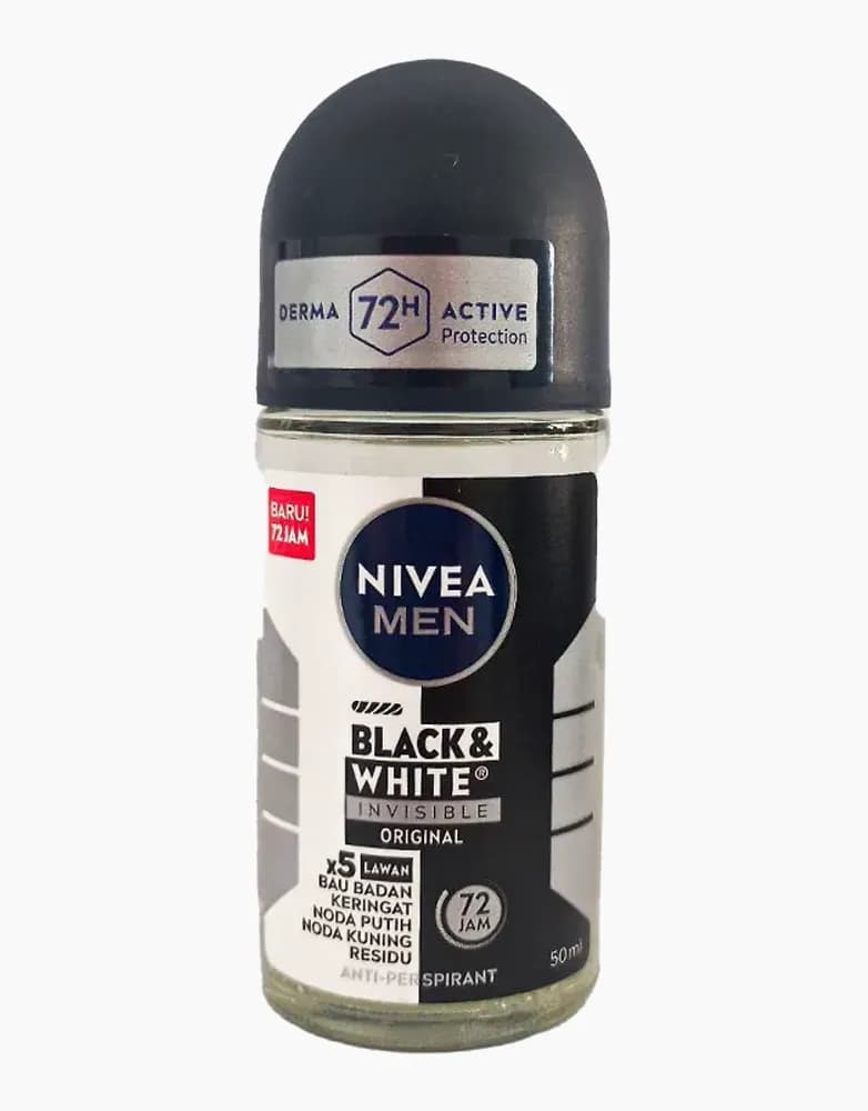 مام رولی نیوا Black & White invisible original 72h | مردانه | 50 میل
