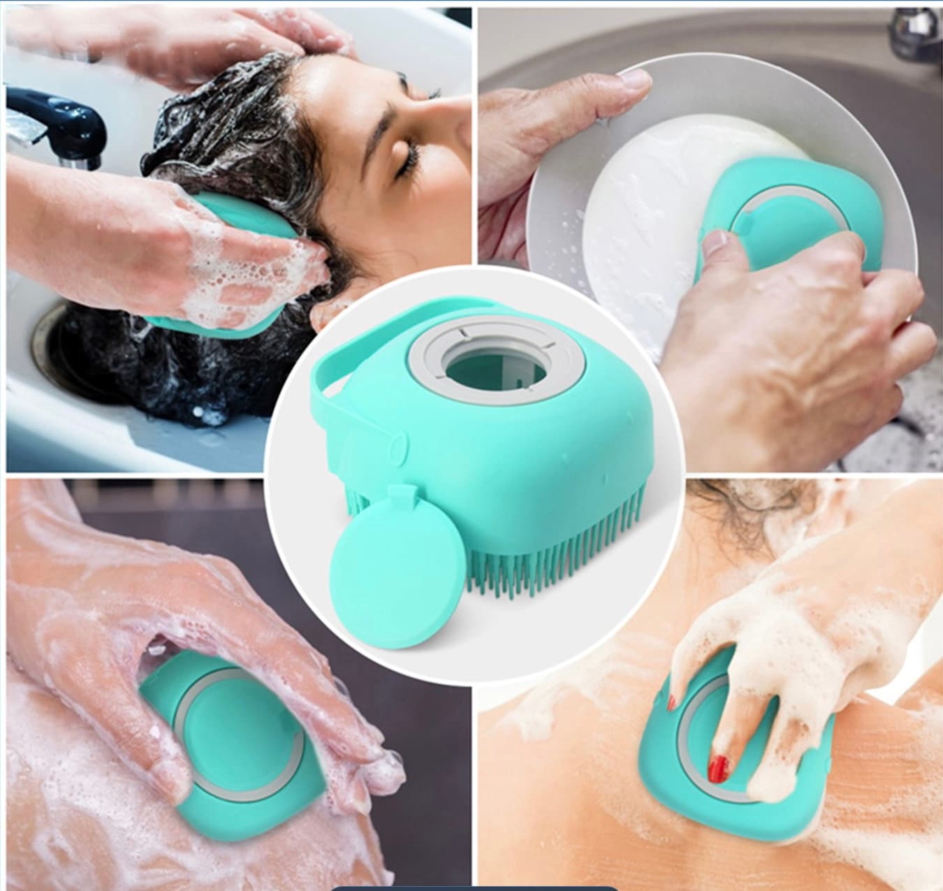 لیف سیلیکونی مخزن‌دار بدن (Silicone Body Scrubber with Dispenser) – بهداشتی، نرم و کاربردی — تصویر ۳