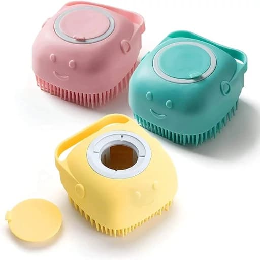 لیف سیلیکونی مخزن‌دار بدن (Silicone Body Scrubber with Dispenser) – بهداشتی، نرم و کاربردی