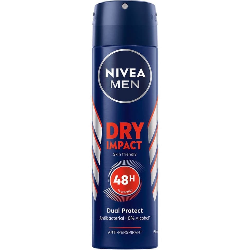 اسپری ضد تعریق مردانه نیوآ NIVEA Dry Impact | حجم 150 میلی‌لیتر