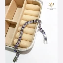 دستبند تنیسی زنانه دستبند فول نگین — تصویر ۳