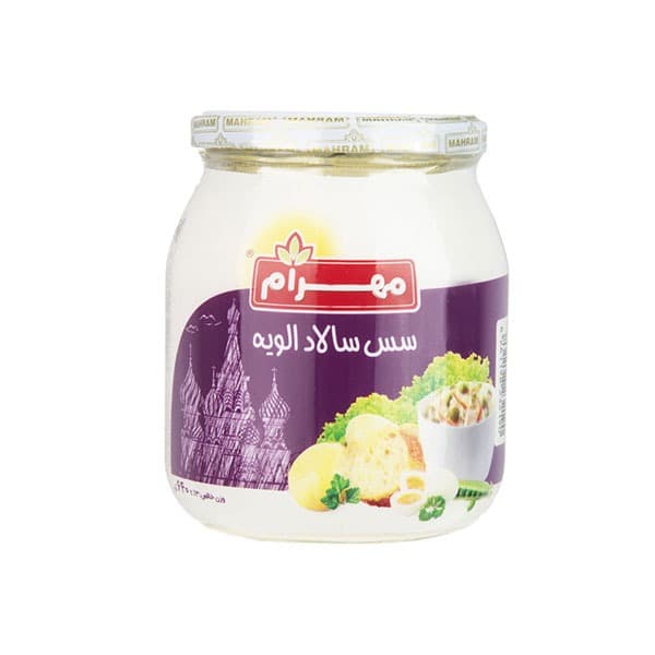 مهرام سس سالاد الویه شیشه 640 گرم — تصویر ۳