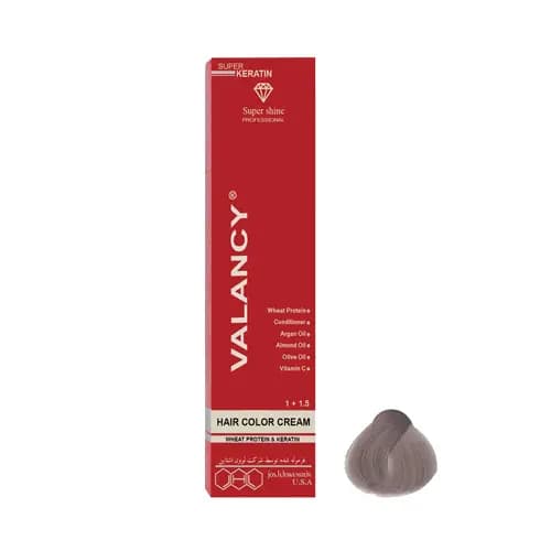 رنگ مو والانسی شماره 1-9 (C8) حجم 100 میل رنگ بلوند دودی خیلی روشن