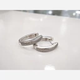 گوشواره نقره 925 عیار زنانه وارداتی قفل روکو کلیپسی — تصویر ۳