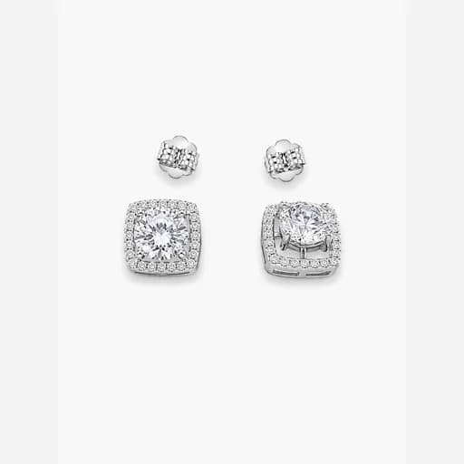 گوشواره نقره 925 عیار زنانه وارداتی مربع