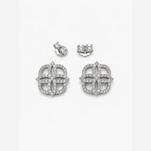 گوشواره نقره 925 عیار زنانه وارداتی گل
