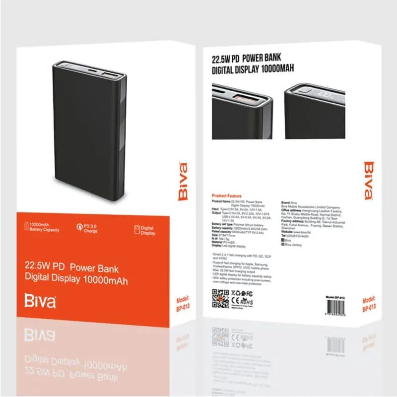 پاوربانک 10000 بیوا Biva BP-013 توان 22.5 وات — تصویر ۱۰