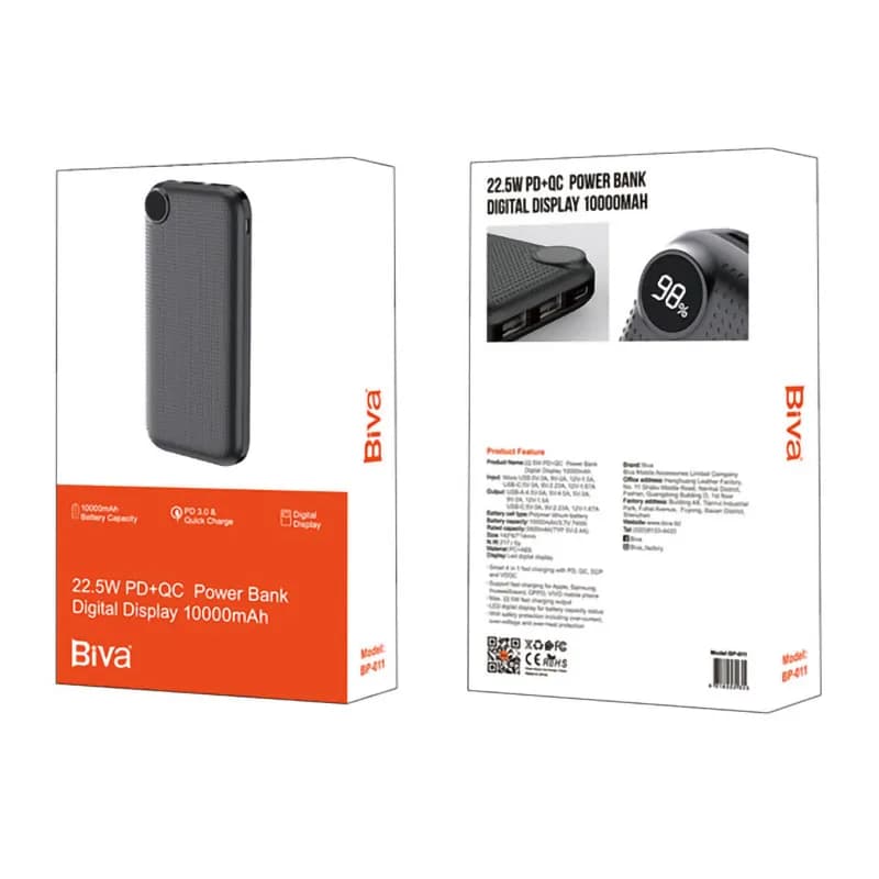 پاوربانک 10000 بیوا Biva BP-011 توان 22.5 وات — تصویر ۱۱