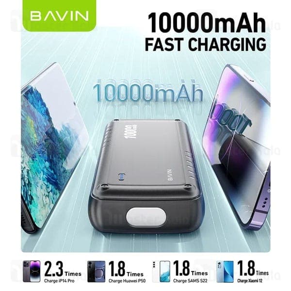پاوربانک 10000 و جامپ استارتر خودرو باوین Bavin PC1015S Car Ignition Power Bank — تصویر ۱۱