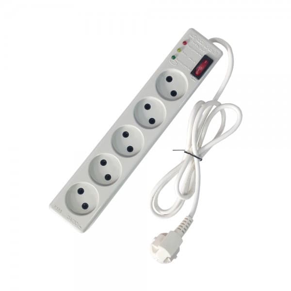 محافظ برق 5 خانه فرحان الکتریک ( Farhan Electric ) مدل بدون ارت با کابل 3 متر 10 آمپر