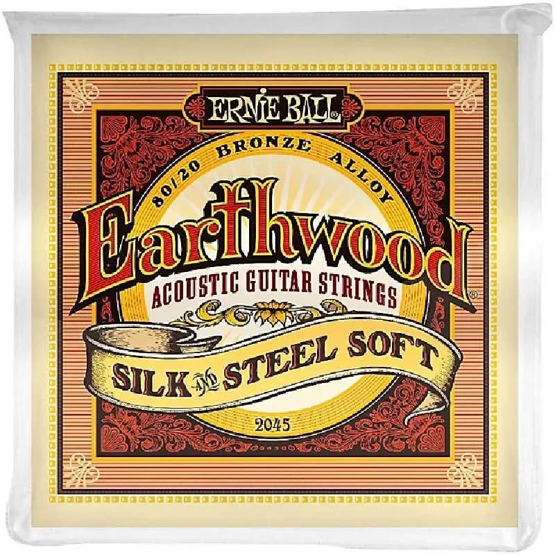 Ernie Ball Earthwood 80/20 Bronze Silk and Steel Soft Acoustic Guitar Strings – 11-52 – 2045