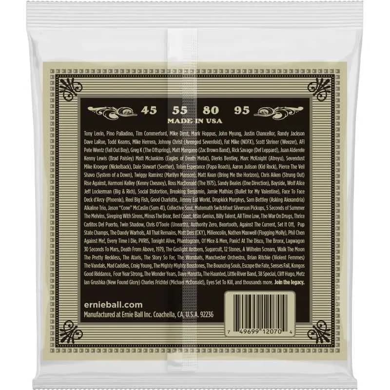 Ernie Ball Earthwood string set for acoustic bass guitar – 45-95 – 2070 — تصویر ۳