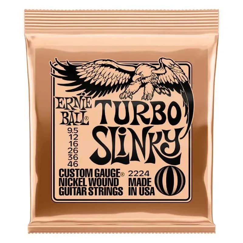 Ernie Ball Turbo Slinky Electric Guitar Strings – 9.5-46 – 2224