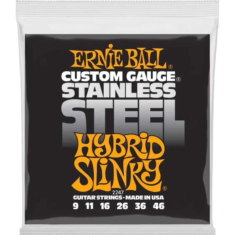 Ernie Ball Stainless Steel Hybrid Slinky Electric Guitar Strings – 09-46 – 2247 — تصویر ۲