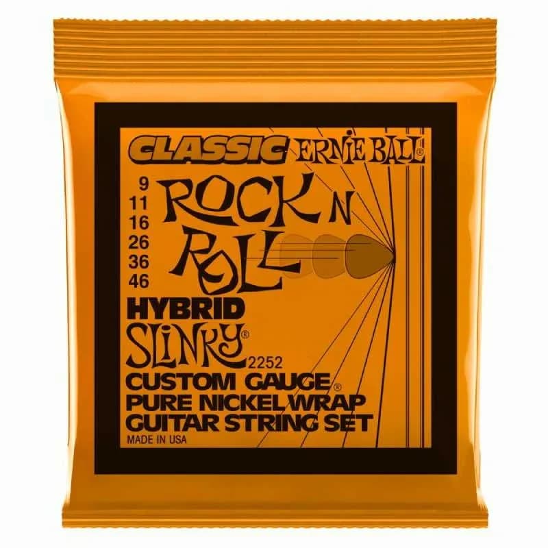 Ernie Ball Hybrid Slinky Classic Rock N Roll Electric Guitar Strings – 9-46 – 2252