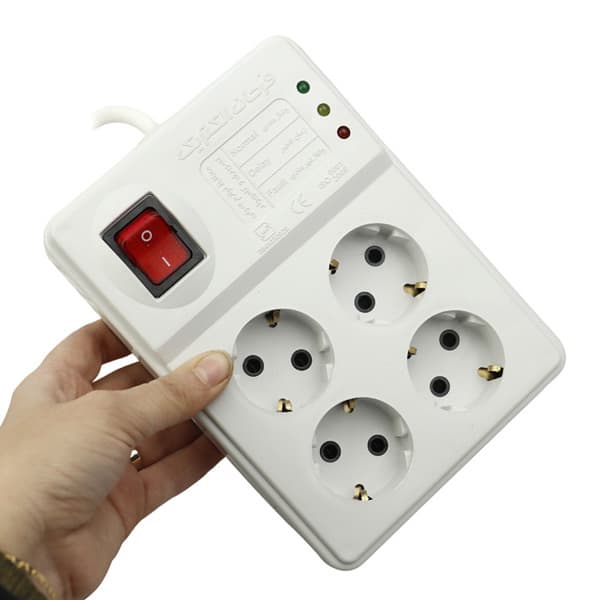 محافظ برق کامپیوتر 4 خانه فرحان الکتریک ( Farhan Electric ) مدل ارت دار با کابل 1.8 متر 10 آمپر — تصویر ۴