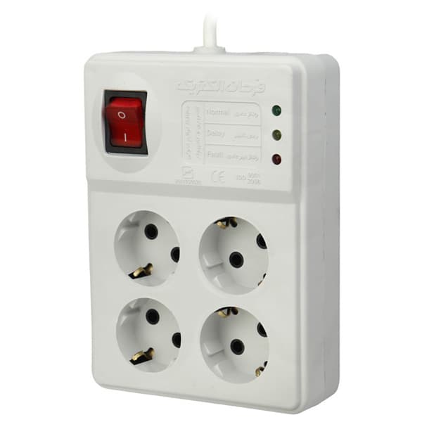 محافظ برق کامپیوتر 4 خانه فرحان الکتریک ( Farhan Electric ) مدل ارت دار با کابل 1.8 متر 10 آمپر — تصویر ۲