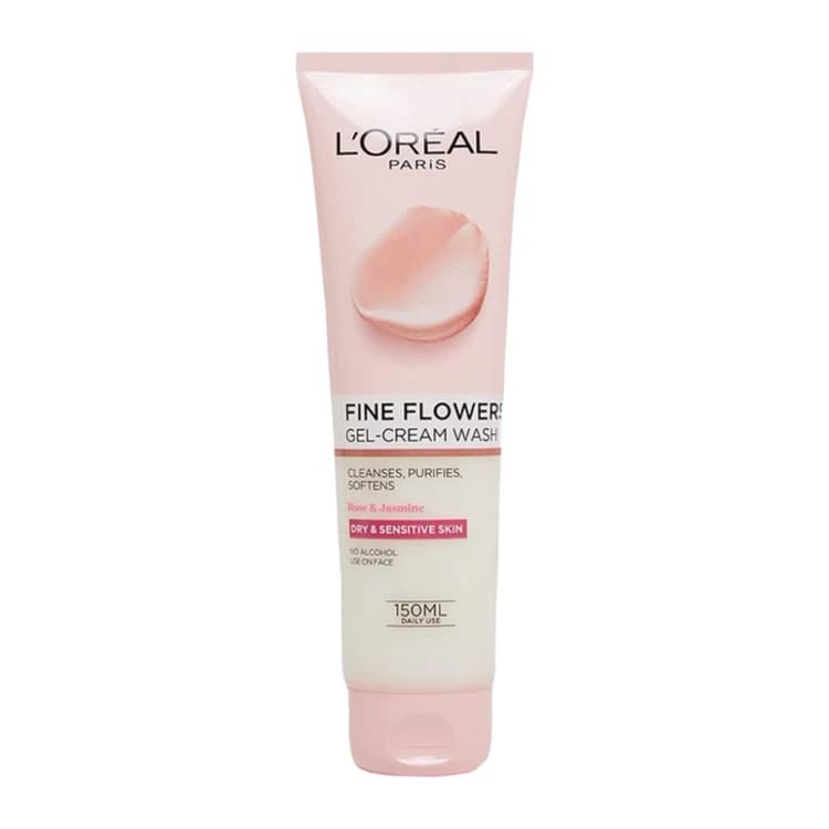 شوینده صورت لورآل مدل فاین فلاور fine flower ؛ مناسب پوست خشک و حساس