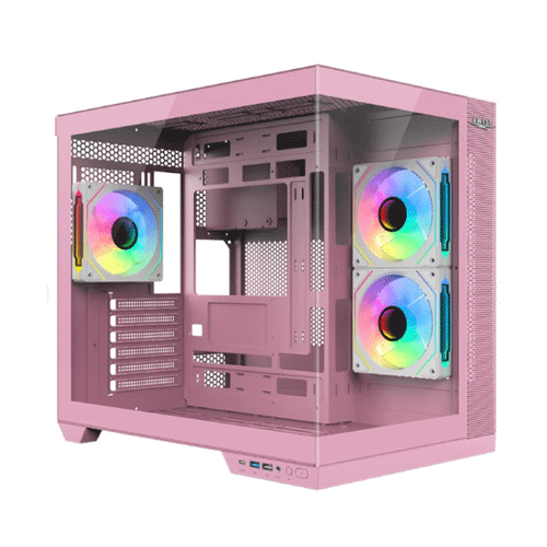Awest GT-AQ12-MP Pink Mid-Tower Gaming Case