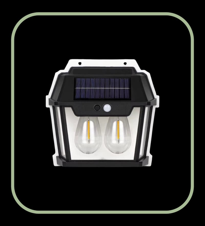 دیوارکوب خورشیدی دو لامپ مدل HW-999-2W