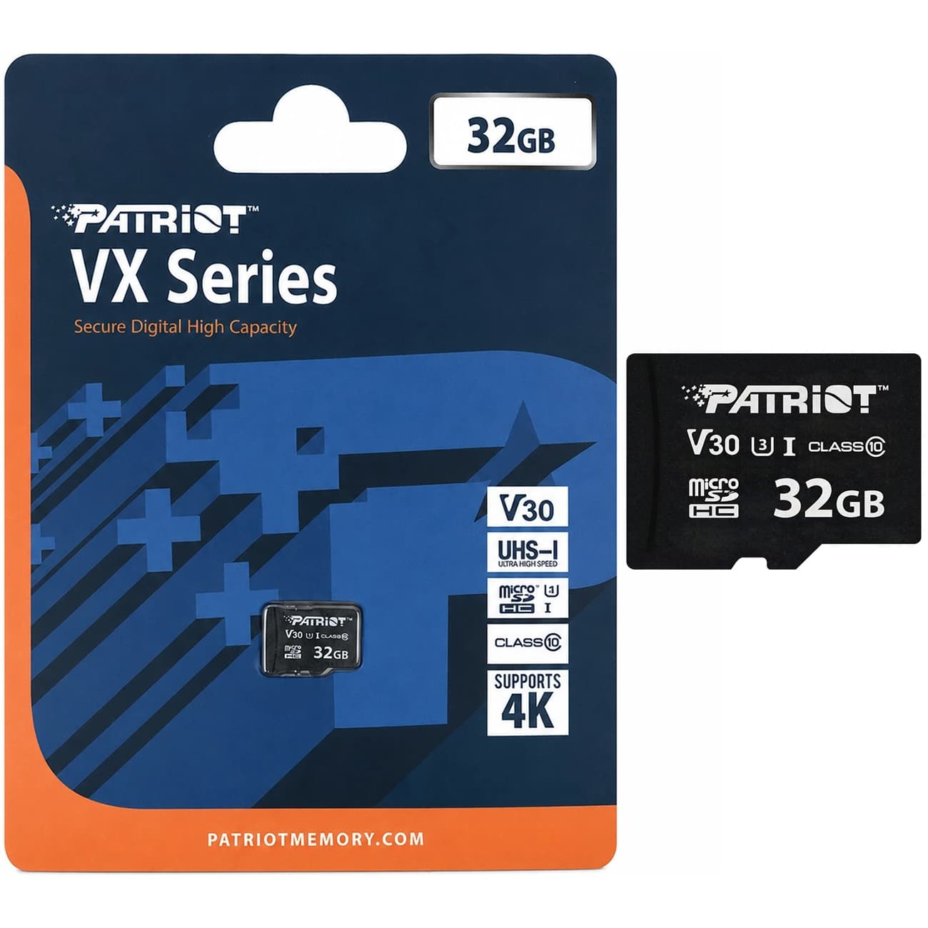 کارت حافظه میکرو اس دی پاتریوت PATRIOT مدل PSF32GVX31MCH ظرفیت 32 گیگابایت — تصویر ۲
