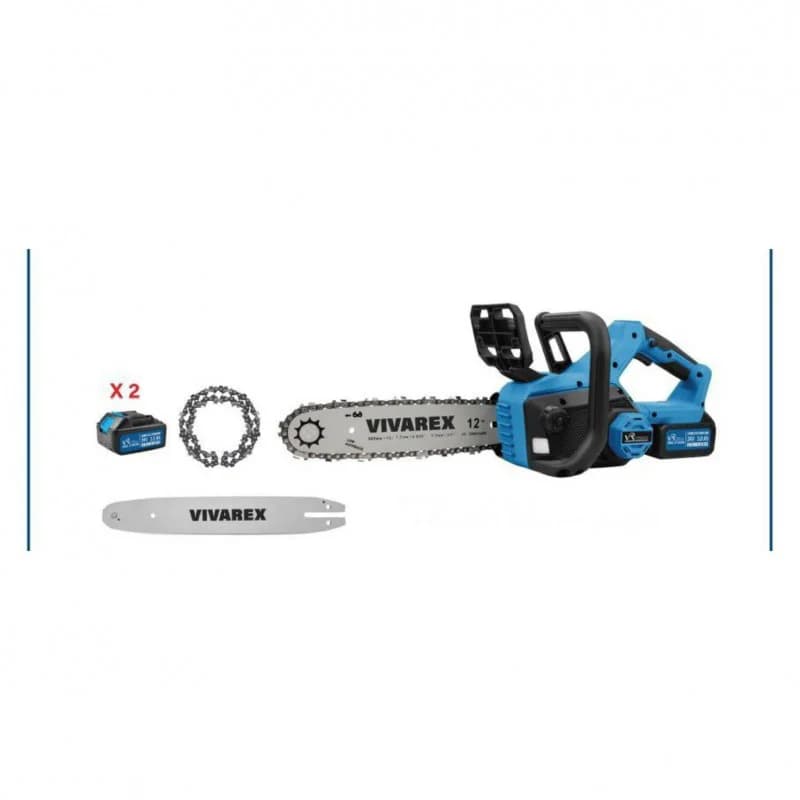 اره زنجیری شارژی ۳۰ سانت ویوارکس ۲ باطری مدل VR2412V-CS باطری 20 ولت
