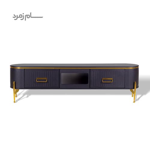 میز تلویزیون متین R250 مشکی طلایی