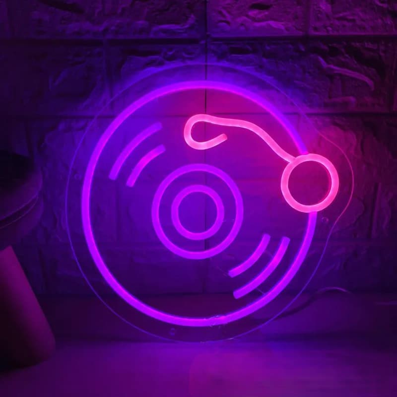 تابلو نئون موسیقی کد MUSIC008 ابعاد 50 در 50 سانتیمتر — تصویر ۹