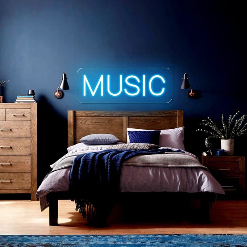 تابلو نئون موسیقی کد MUSIC006 ابعاد 60 در 40 سانتیمتر — تصویر ۱۰