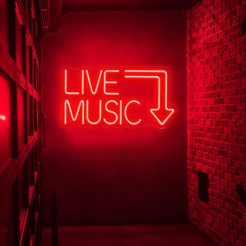 تابلو نئون موسیقی کد MUSIC002 ابعاد 60 در 40 سانتیمتر
