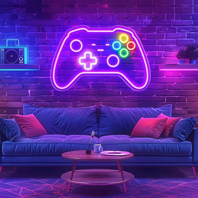 تابلو نئون گیم نت کد GAME006 ابعاد 50 در 50 سانتیمتر — تصویر ۷