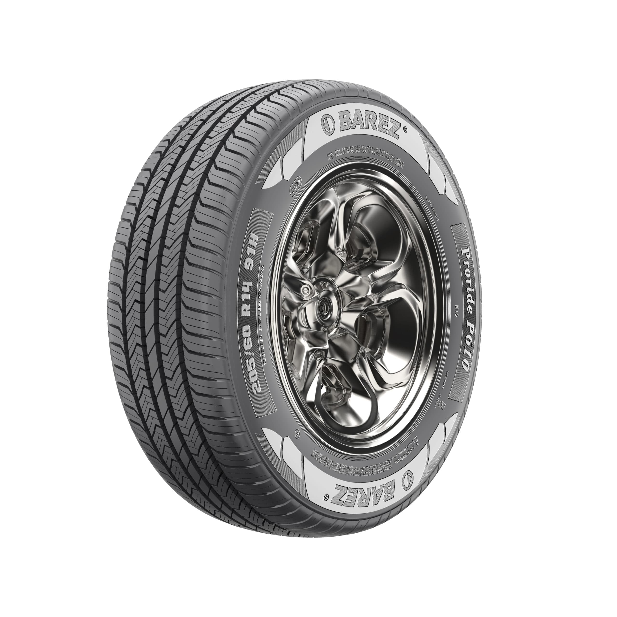 لاستیک خودرو بارز مدل P610 سایز 14 / 60 / 205 تولید سال 2026 – تک حلقه – گارانتی بارز — تصویر ۲