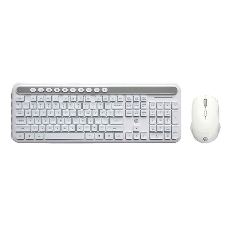 کیبورد و ماوس آکبند بی سیم اچ پی رنگ سفید مدل CS500