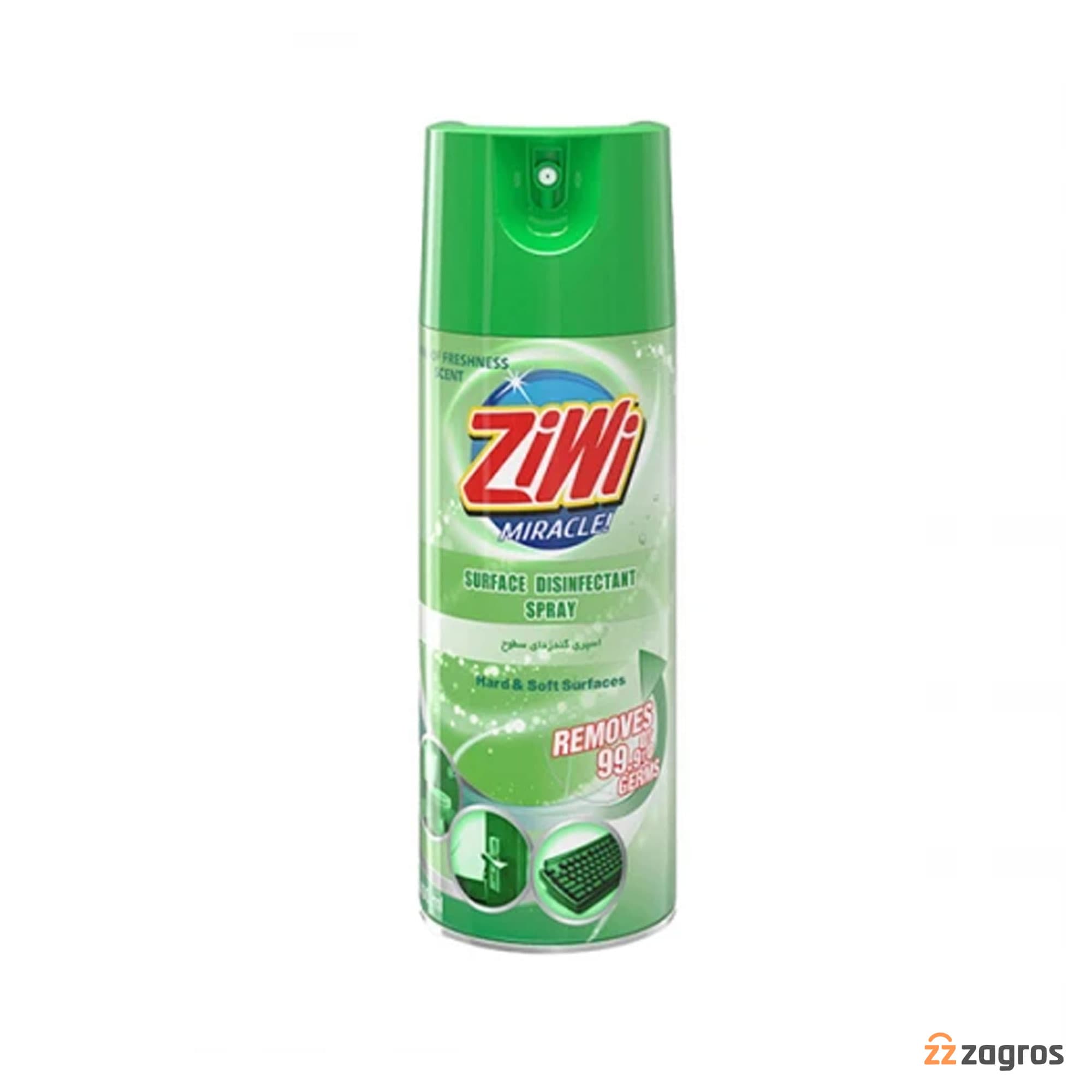 اسپری گندزدای سطوح زی وی مدل Miracle حجم 400 میل — تصویر ۳