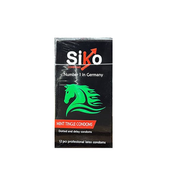 کاندوم خاردار و تاخیری SIKO اصل آلمان | رایحه نعنا، حس خنک‌کنندگی و کنترل انزال برای تجربه طولانی و تازه