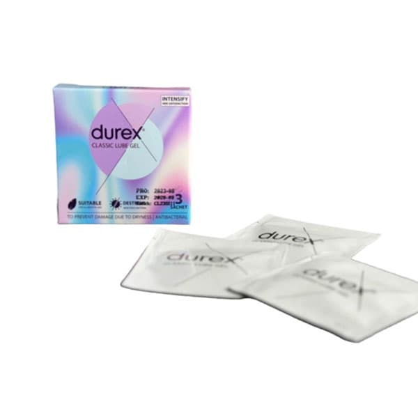 ژل روان‌کننده و لوبریکانت کلاسیک دورکس Durex | ساشه ۳ عددی اصل انگلستان برای رابطه‌ای راحت و طبیعی