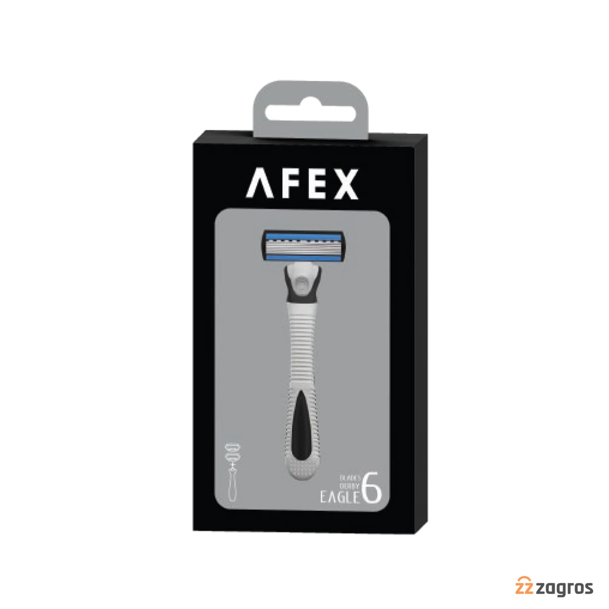 خودتراش 6 تیع افکس Afex مدل Eagle به همراه سری یدک و قاب مسافرتی