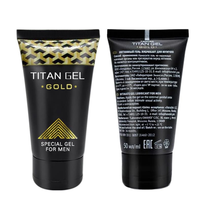 ژل اصل تیتان طلایی Gold | حجم دهنده آلت آقایان ساخت روسیه — تصویر ۱۲