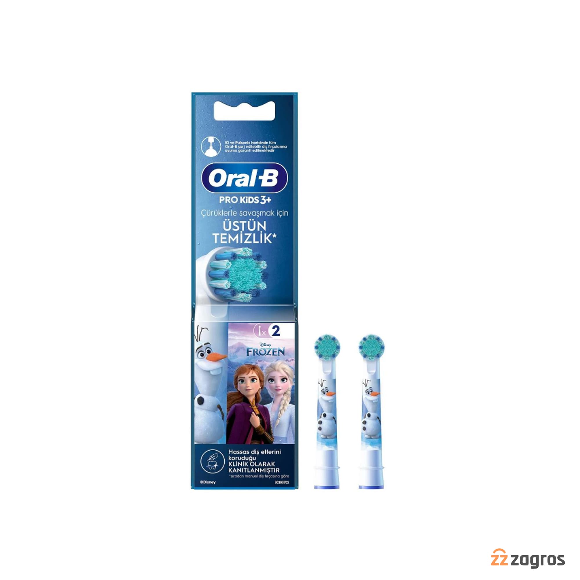 سری یدک مسواک برقی کودک اورال بی مدل Pro Frozen بسته 2 عددی