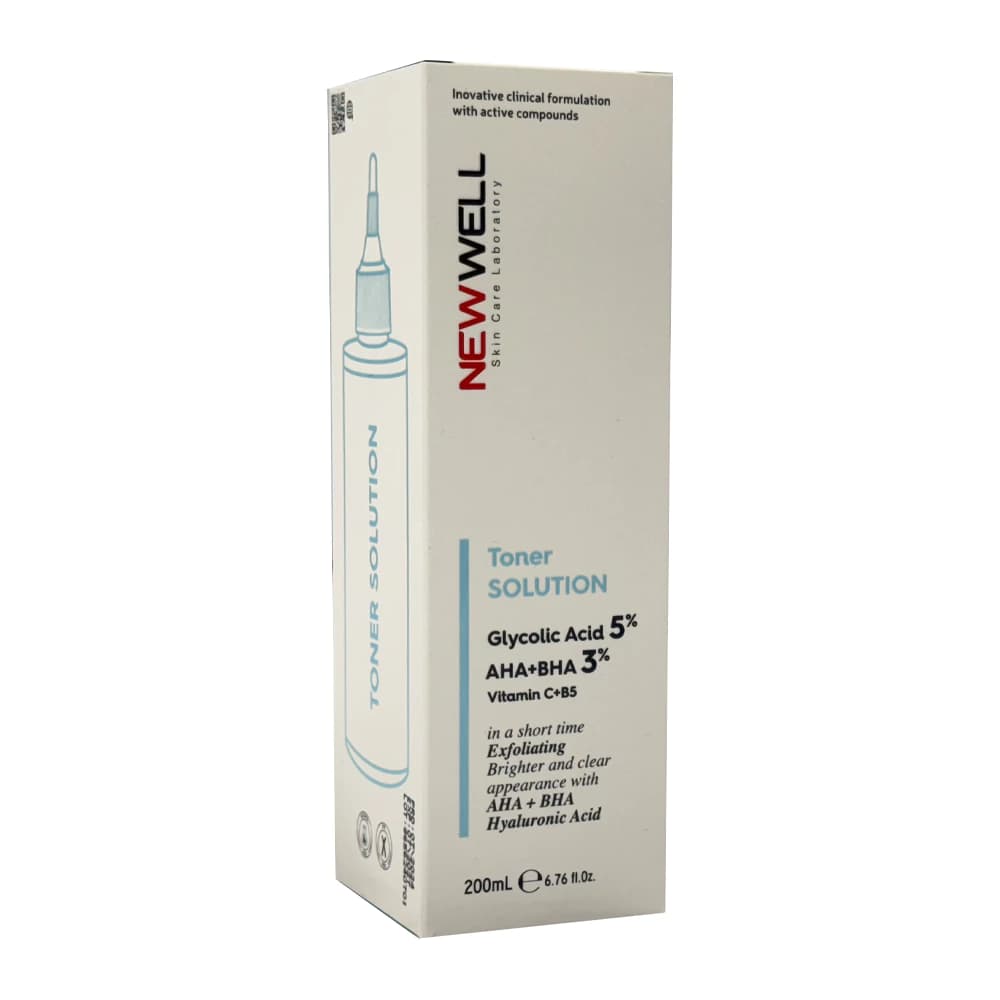تونر لایه بردار و روشن کننده پوست نیوول NewWell حاوی گلیکولیک اسید 200 میل — تصویر ۱۲