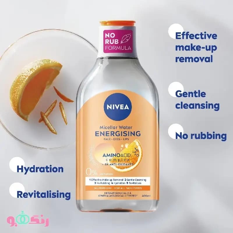 میسلار واتر آرایش پاک کن نیوآ Nivea مناسب انواع پوست 400 میل — تصویر ۴